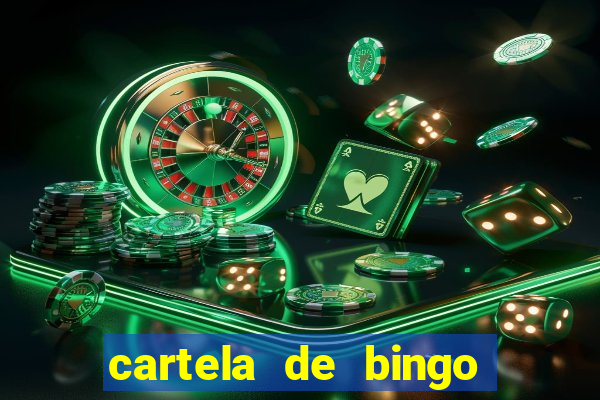 cartela de bingo pra imprimir